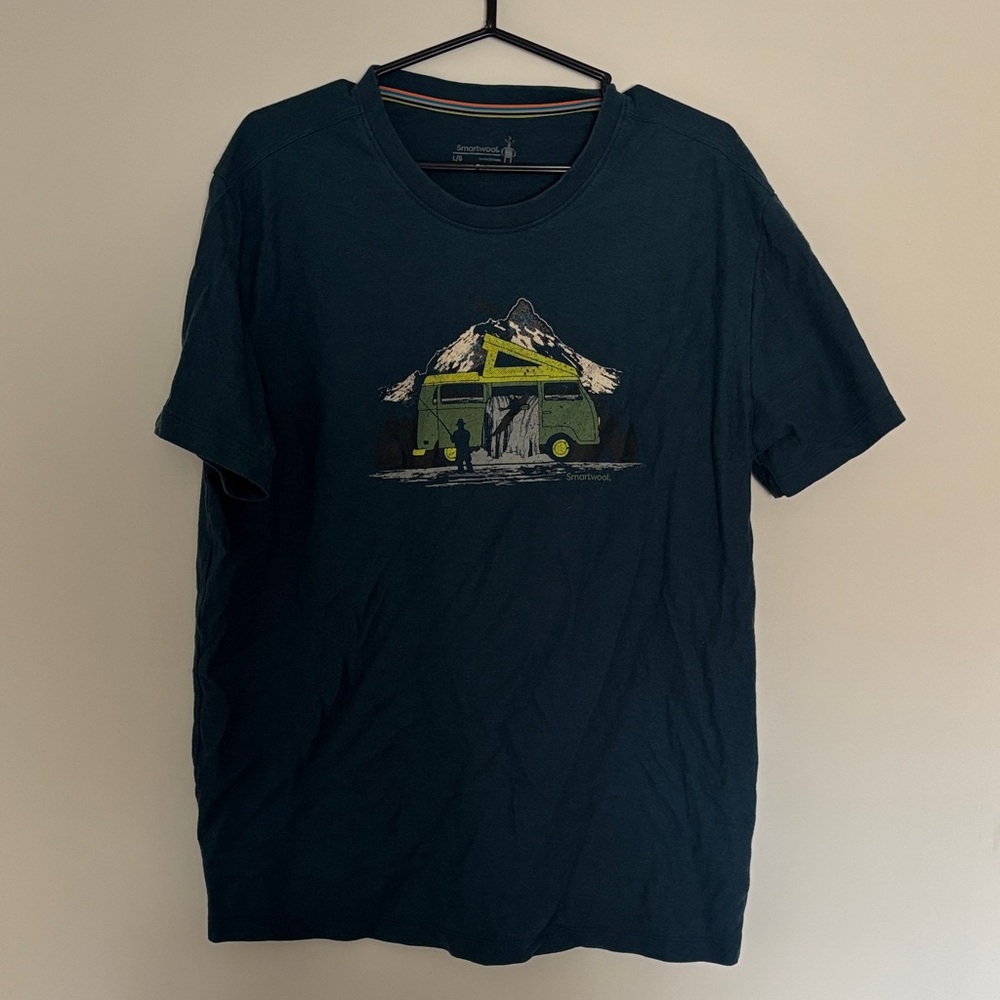Smartwool Men’s Dark Teal Graphic Camper T-Shirt